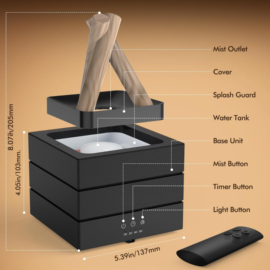 LuminMist Flame Humidifier